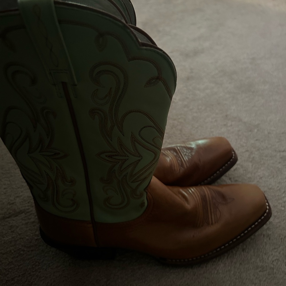 Women’s Brown and Green Western Boots